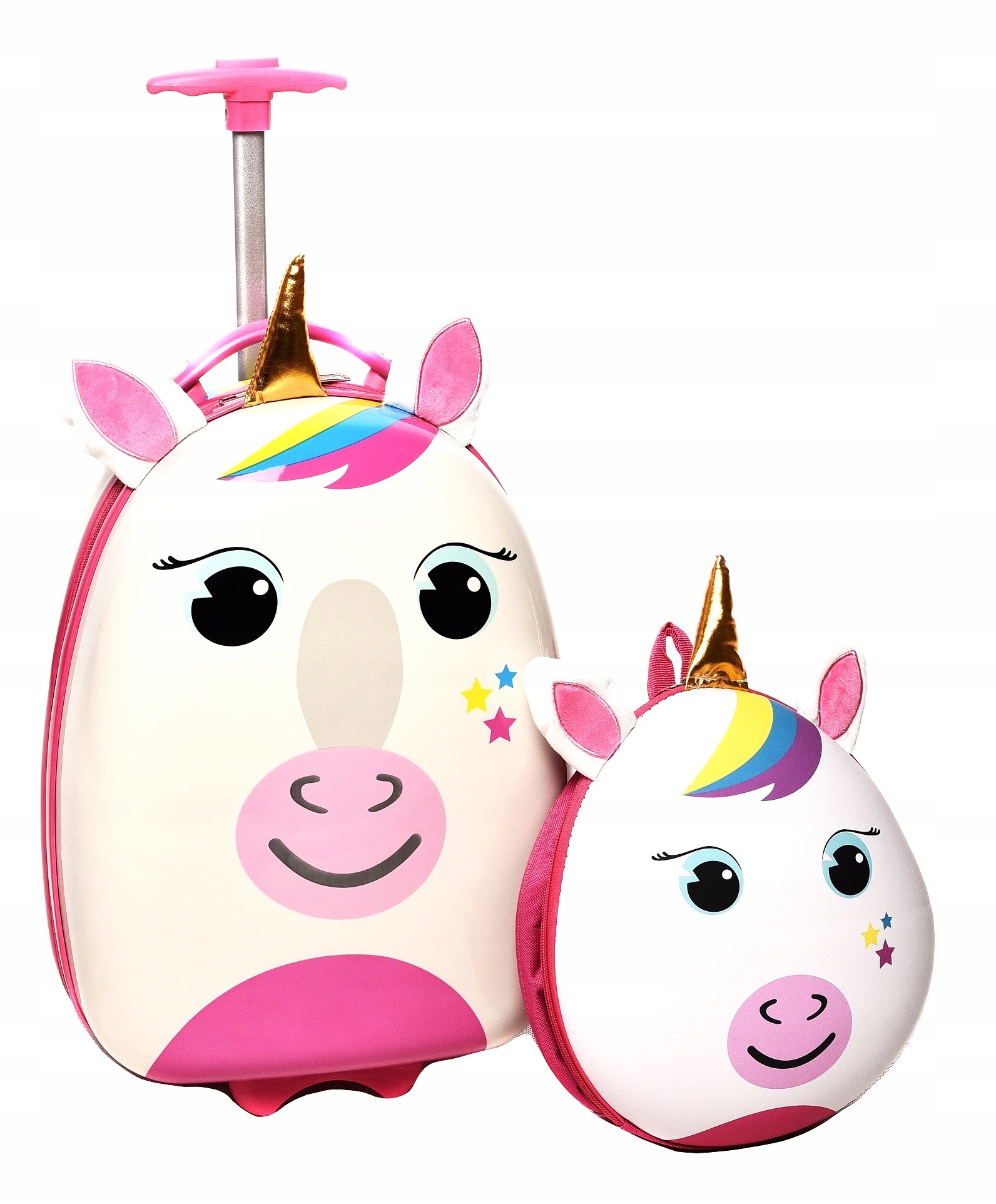 ЕДИНОРОГ НАБОР ЧЕМОДАН НА КОЛЕСИКАХ СВЕТОДИОДНЫЙ СВЕТ РЮКЗАК ДЛЯ ДЕТЕЙ БАГАЖ
