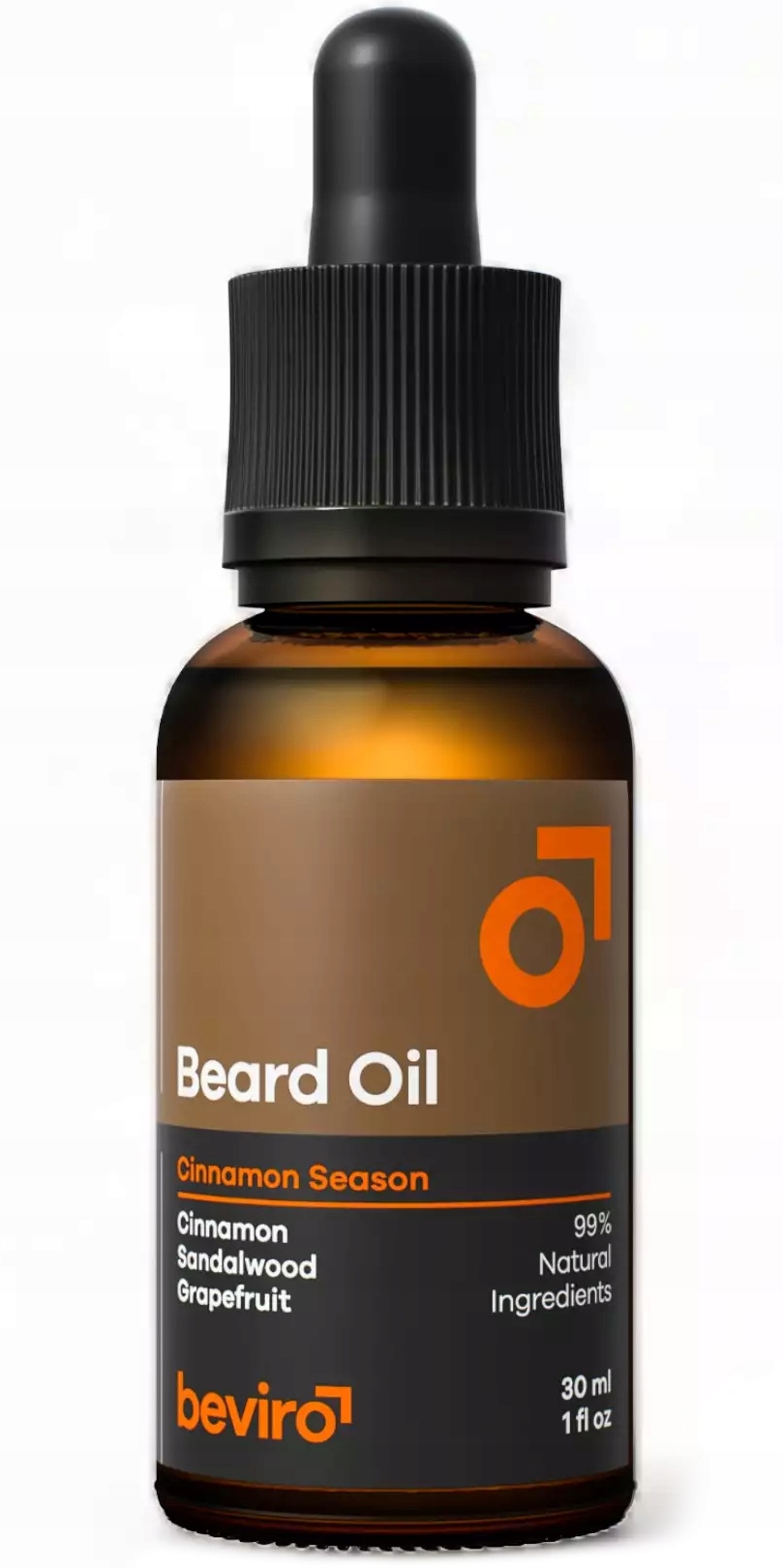 Beviro Cinnamon Season – Olej na vousy, grapefruit, skořice, sandalwood 30 ml