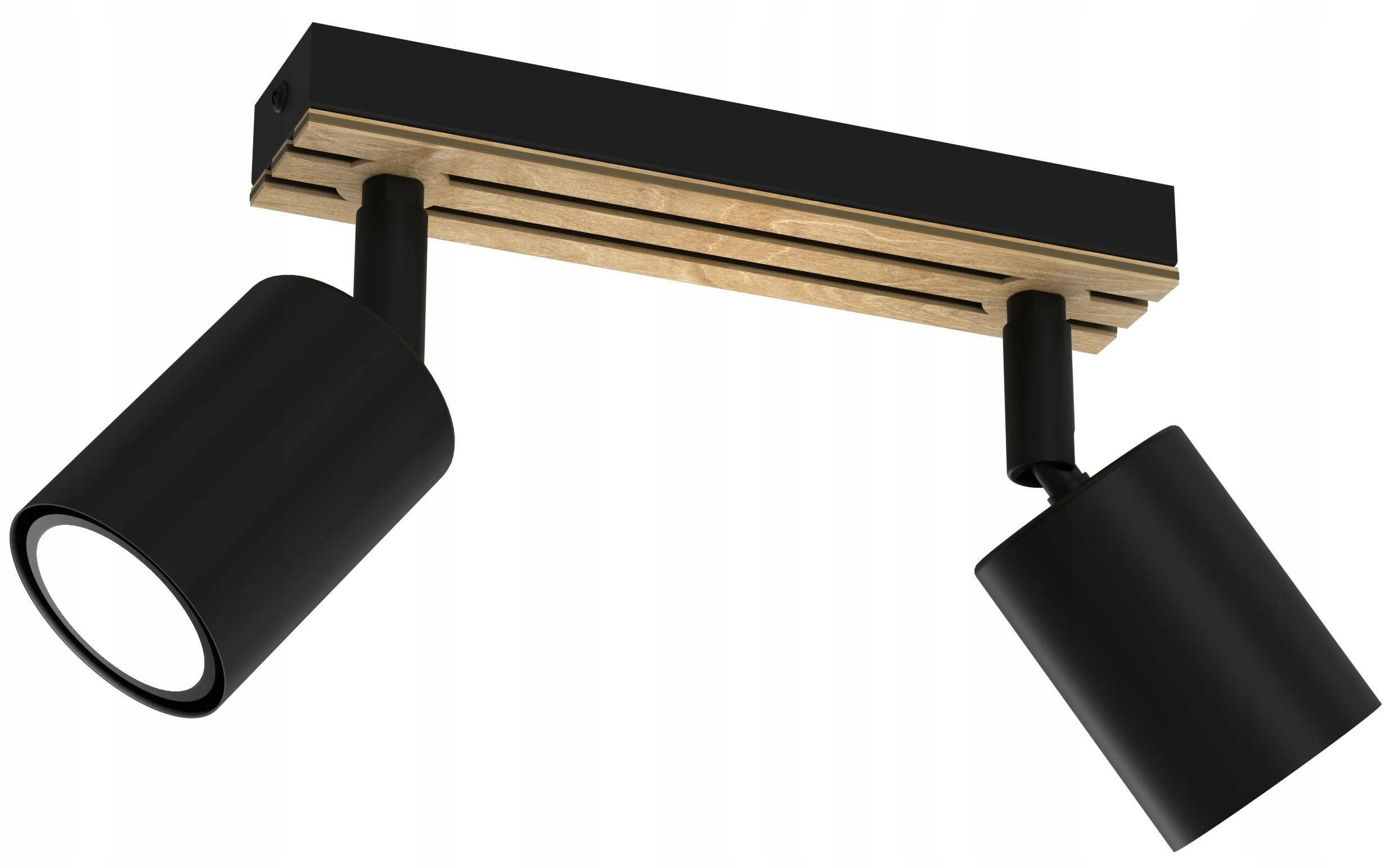 Stropní Svítidlo Spot Terra Černá Hnědá Pohyblivé stínítko Reflektor Lamele