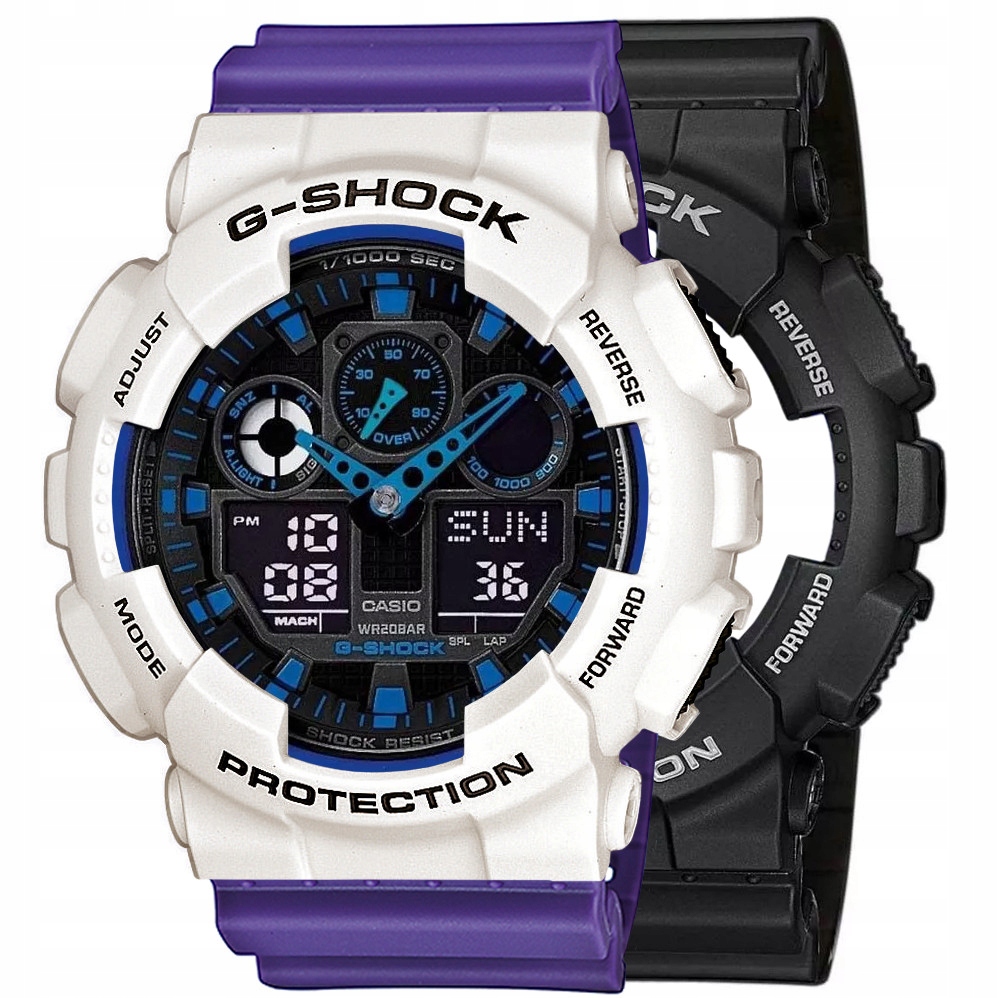 Sada G-shock GA-100-1A2ER Bílá Fialová