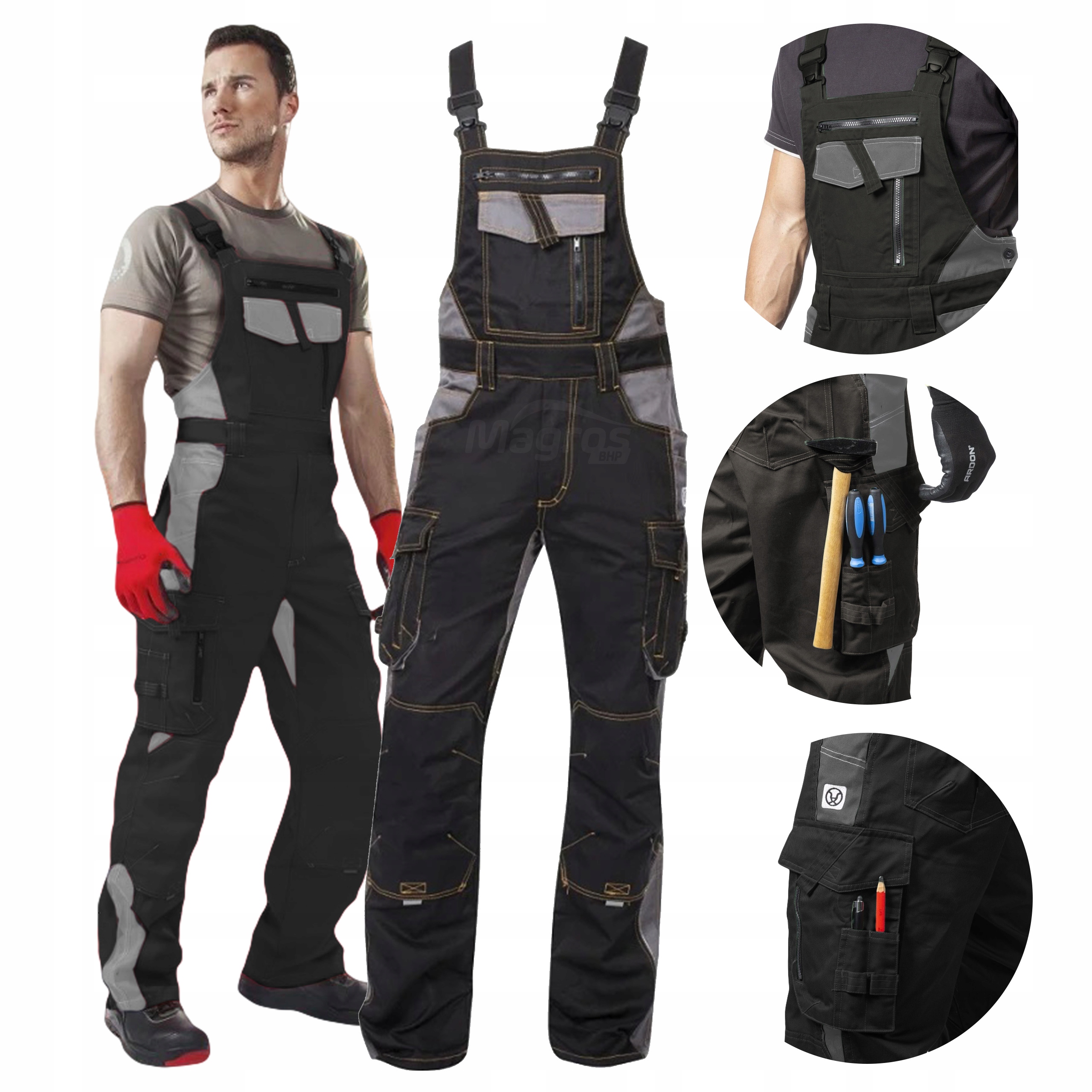 Pánské pracovní kalhoty Bozp s dvojitými švy Ardon Vision vel.