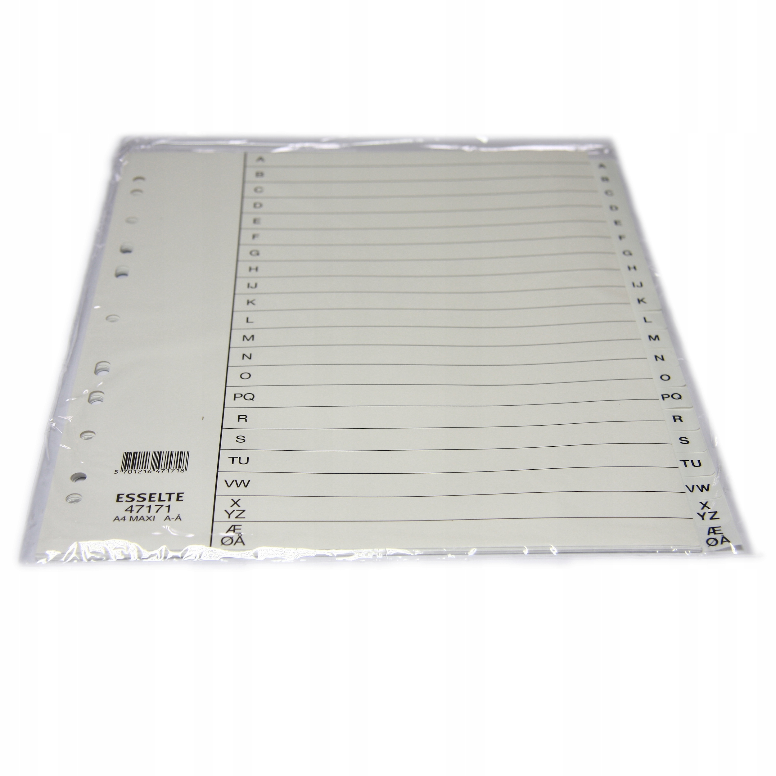PRZEKŁADKI DO SEGREGATORÓW A4 ALFABETYCZNE BIAŁE