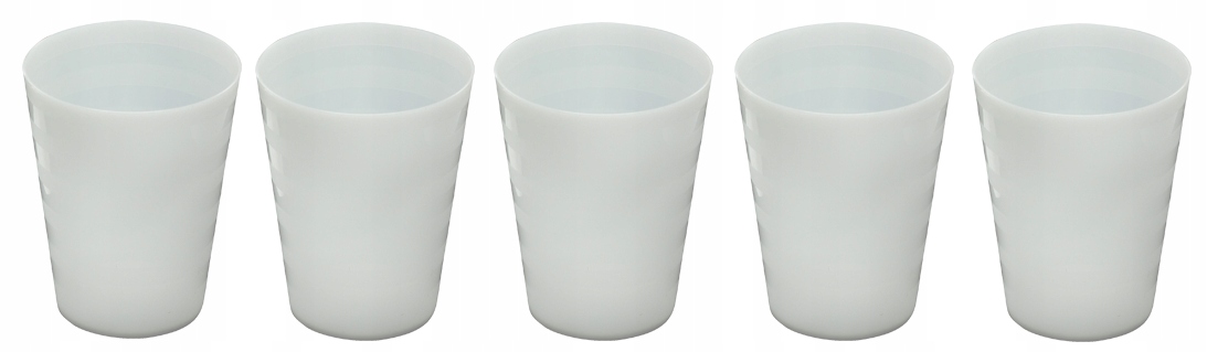 Kubki szklanki plastikowe wielorazowe 5szt. 300 ml