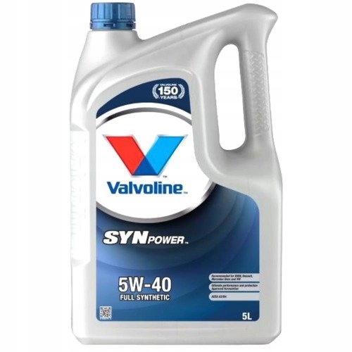 

Valvoline Synpower 5W40 5L Nowy Świeży