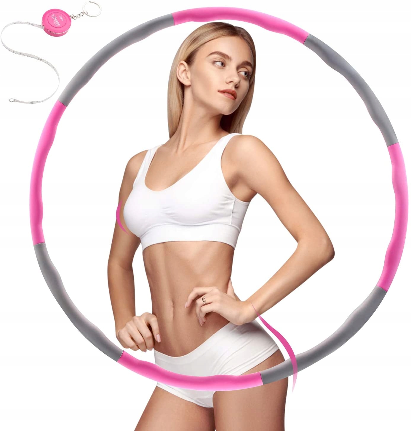 ODCHUDZAJĄCE HULAHOP KOŁO SKŁADANE HULA HOOP MASAŻ