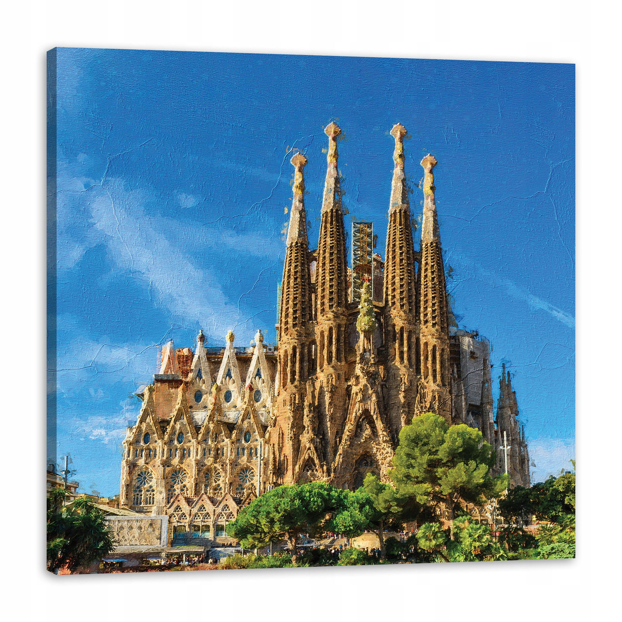 Obraz na plátně Sagrada Familia Barcelona Španělsko 80x80 cm