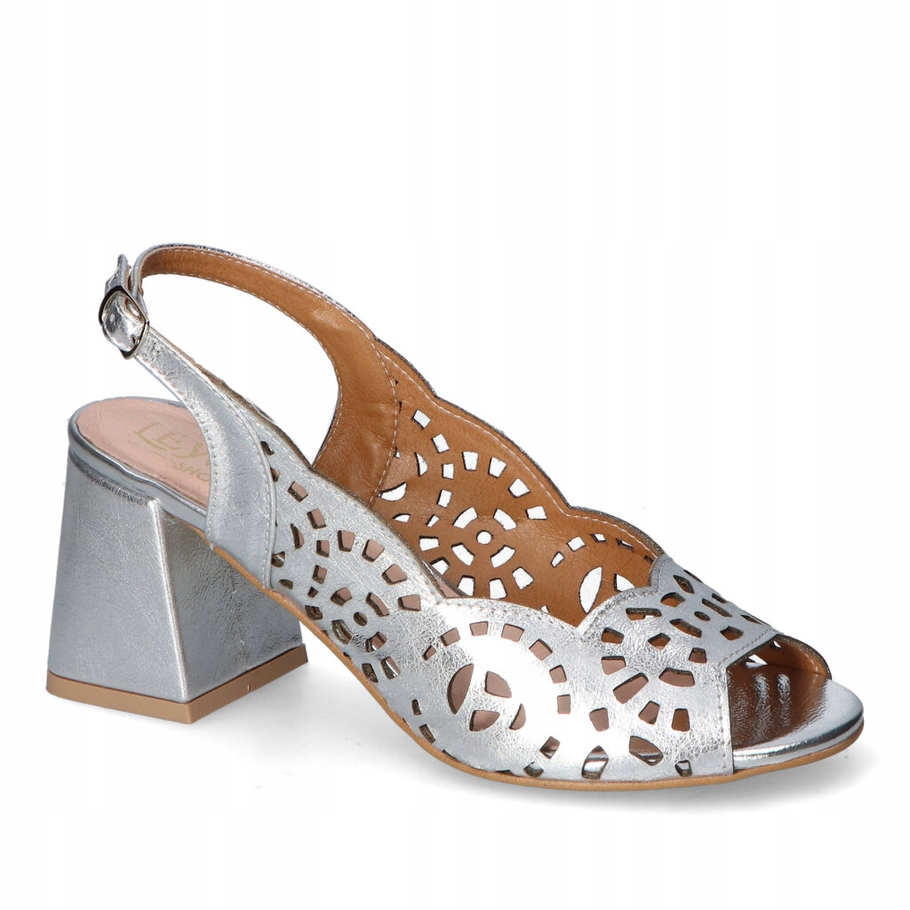 Sandály Lewski 3222/2 Stříbrné lico 36