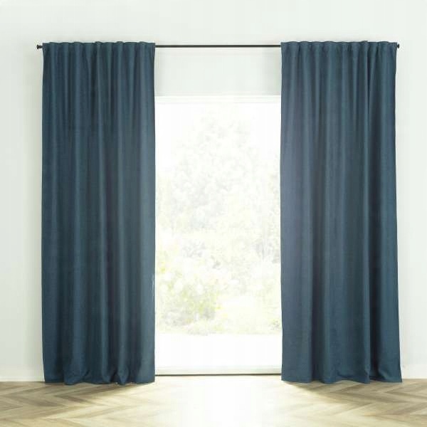 

Dekoria Zasłona Basic na taśmie 140x260 niebieski