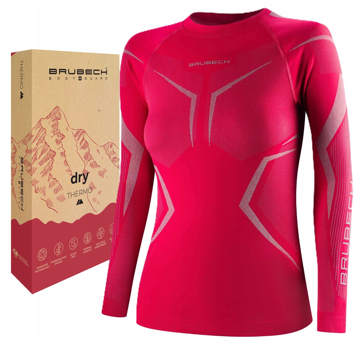 Damska Koszulka Brubeck Dry Termoaktywna Sportowa Treningowa Turystyczna -s