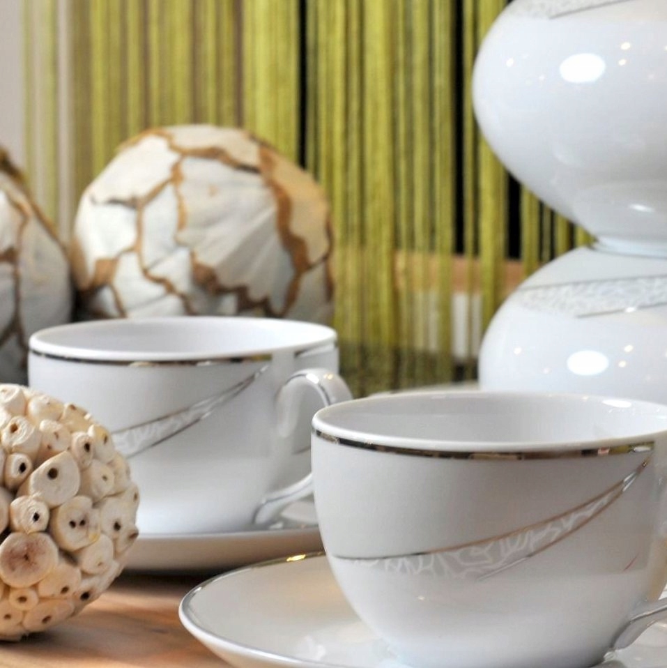 E615 Serwis Do Kawy 6/18 Tezeo Yvonne Ćmielów Porcelana Chodzież