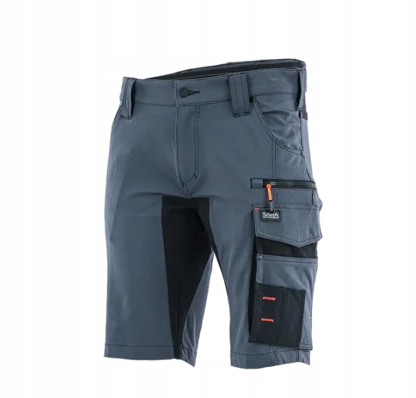 Krótkie Spodenki Robocze Szorty Motionflex Sara r. 3XL pomarańczowe wstawki