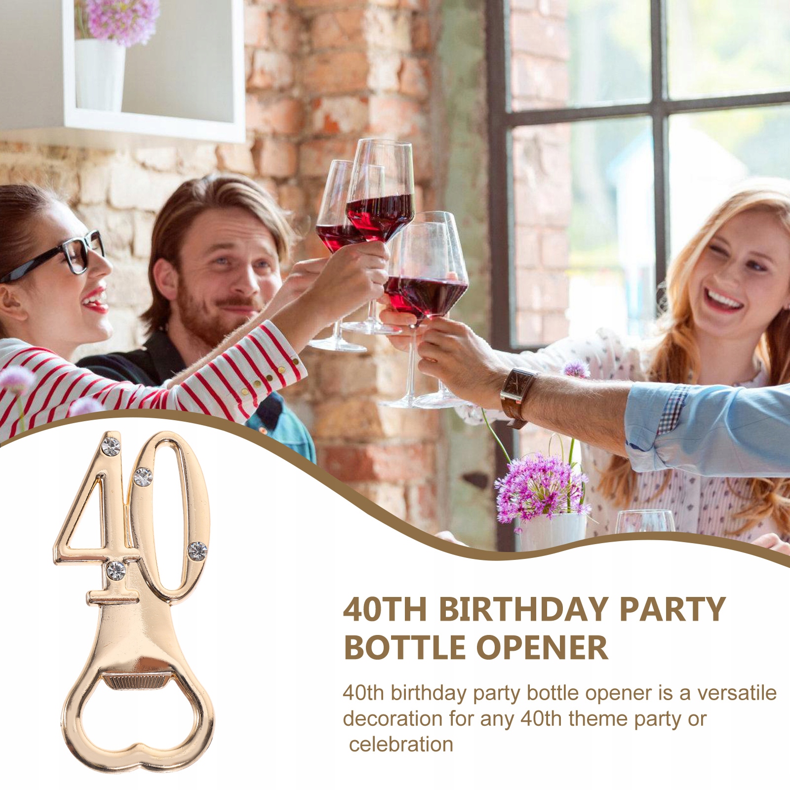 Dekoracje ślubne z otwieraczem do piwa Długość (cm) 22.5