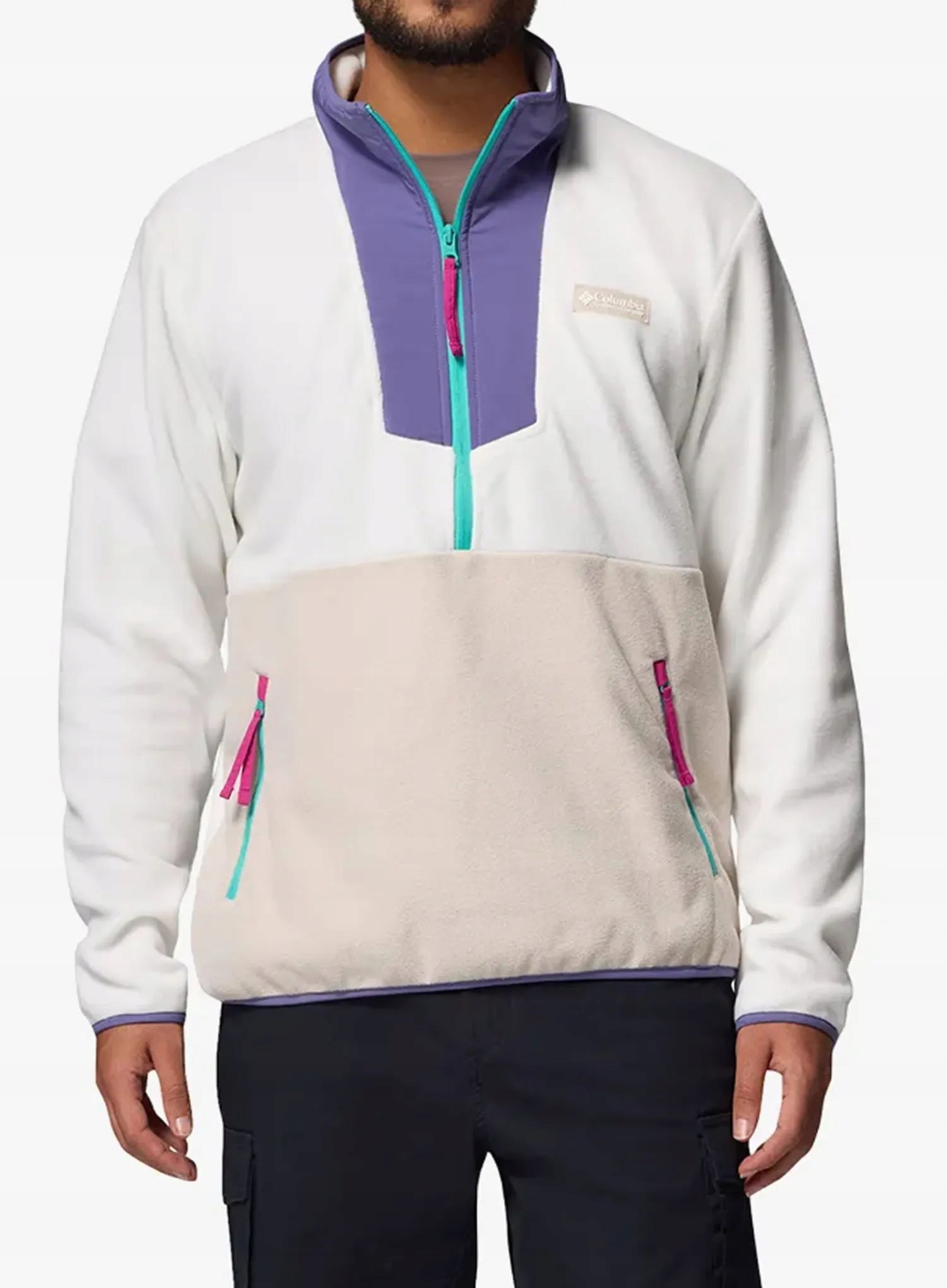 Mikina na zip Columbia Sequoia Grove Hz Fleece sea salt/stormwatch, velikost L