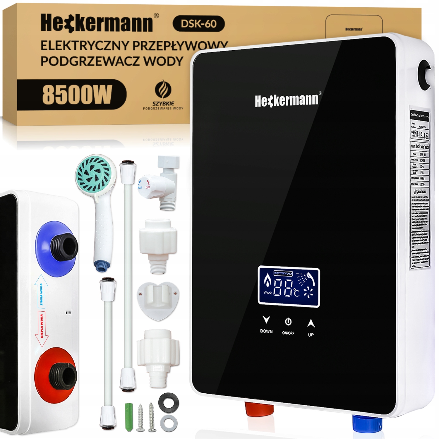 Elektrický Prietokový Ohrievač Vody 230 V 8,5 kW 8500 W