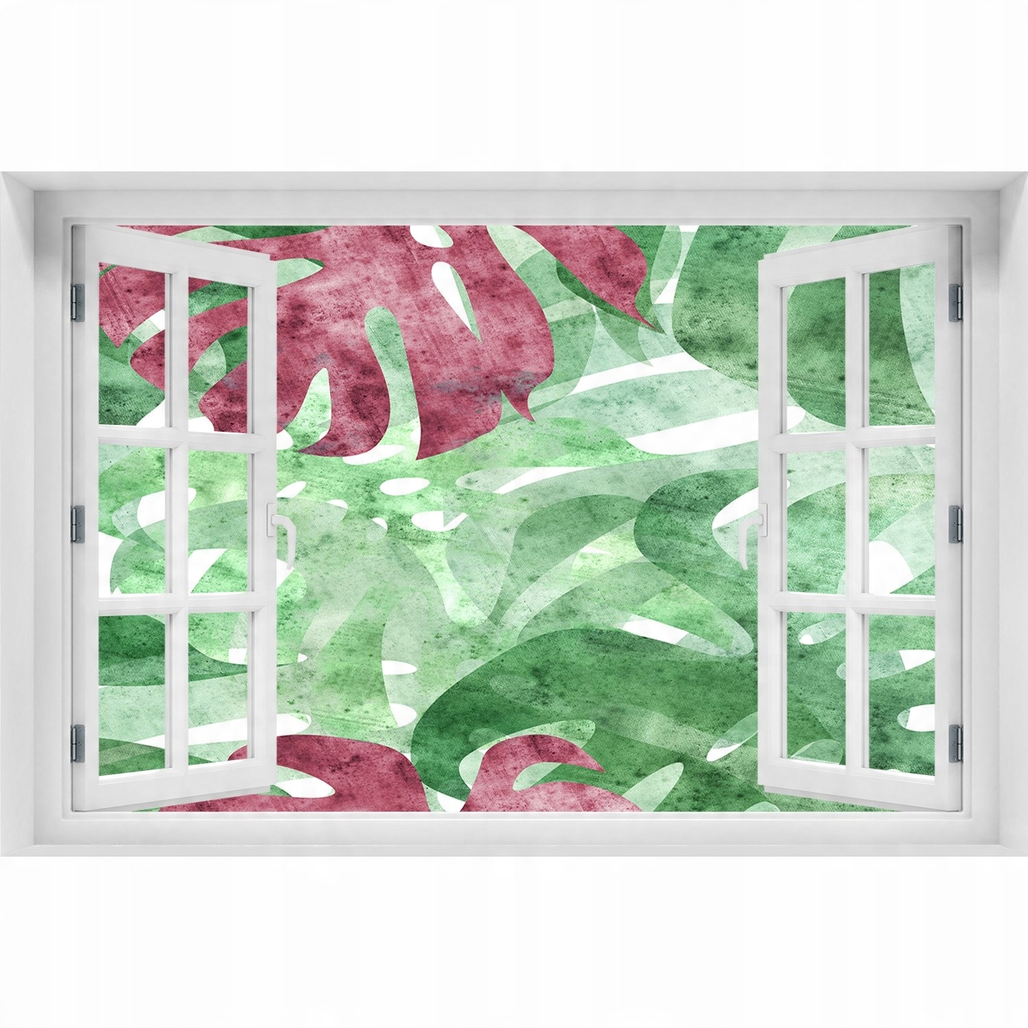 

3D Naklejka Samoprzylepna Okno Monstera 90x60