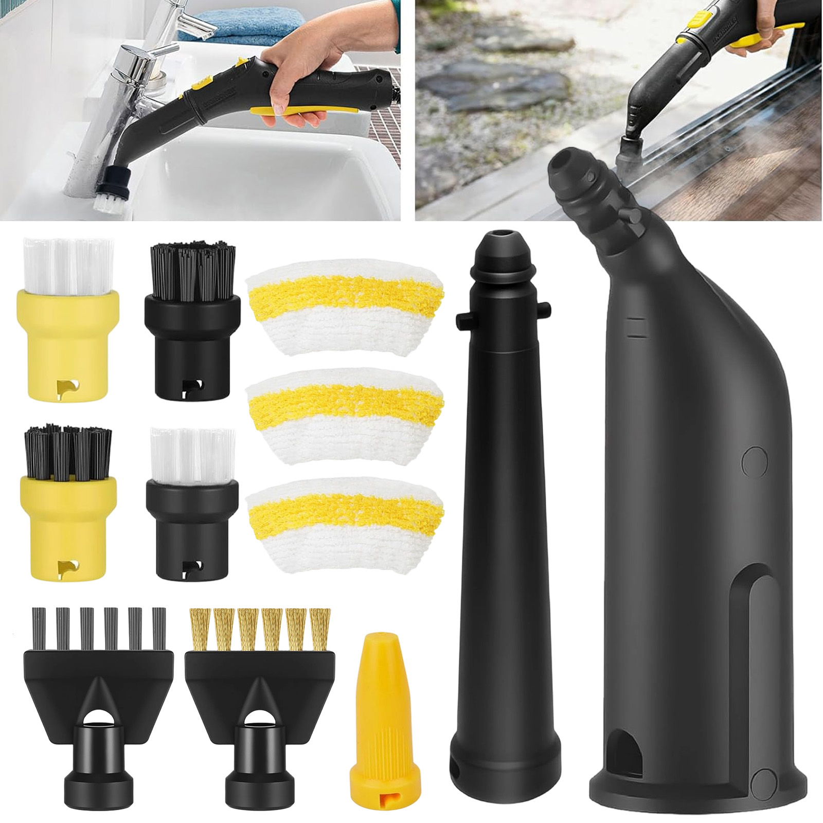 Sada 12 Ks příslušenství pro napařovače Karcher SC1 SC2 SC3 SC4 SC5 Kartáčky