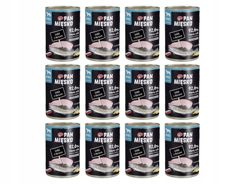 Karma dla psa Pan Mięsko Indyk z dorszem 12 x 400 g