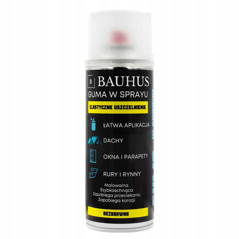 

Guma w sprayu bezbarwna okna dachy 400ml Bauhus
