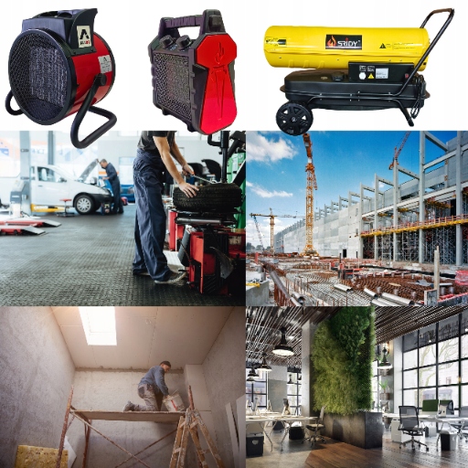 NAGRZEWNICA OLEJOWA SPALINOWA DMUCHAWA GRZEJNIK 50KW TERMOSTAT LCD ZAB. TER Moc grzewcza 50 kW