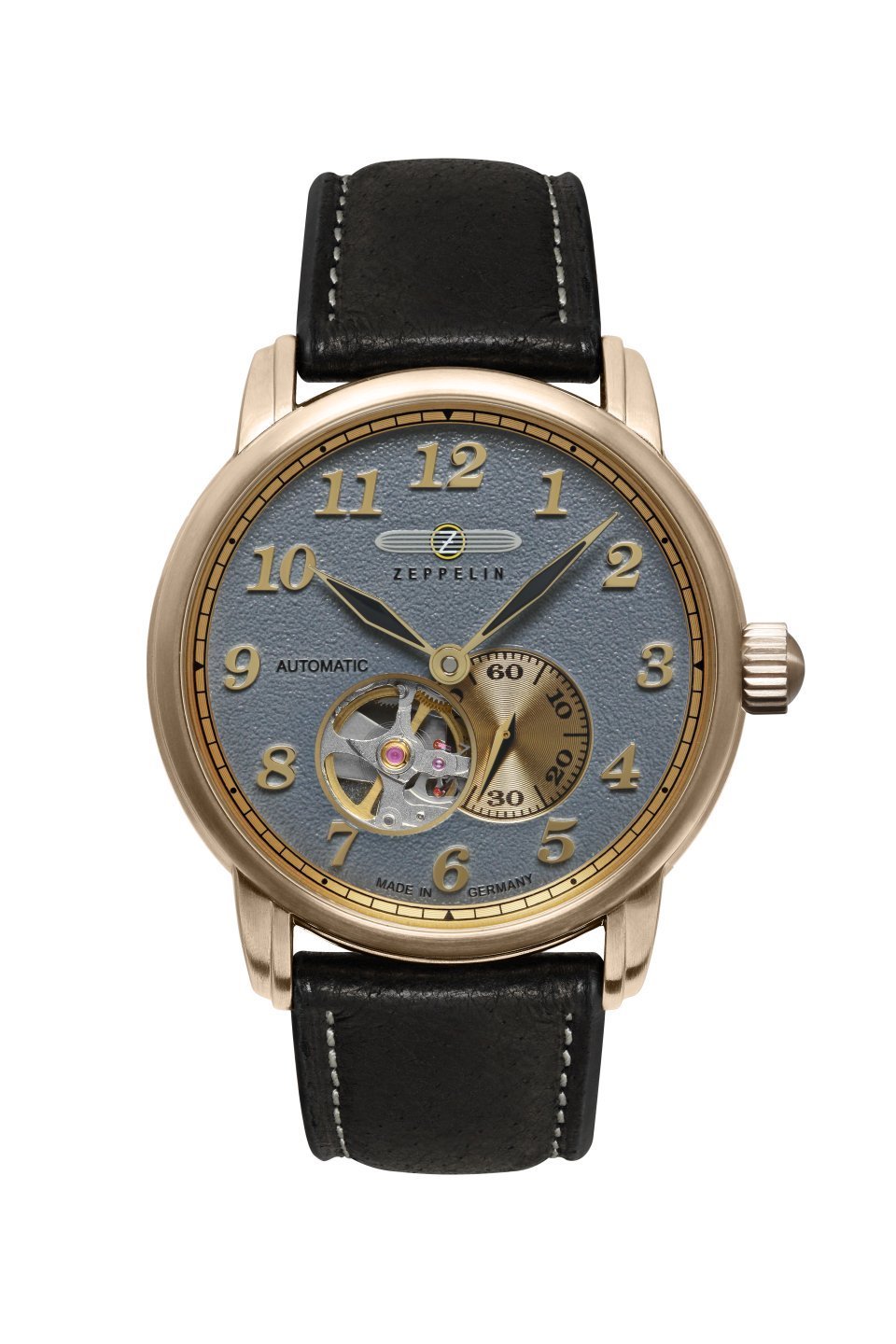 Hodinky Zeppelin LZ127 76645 Automatické 40 mm, šedý ciferník, ocel