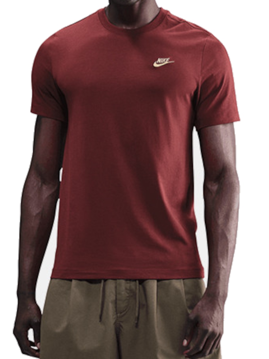 Tričko pánské Nike AR4997-620 bavlněné bordó sportovní tričko basic S