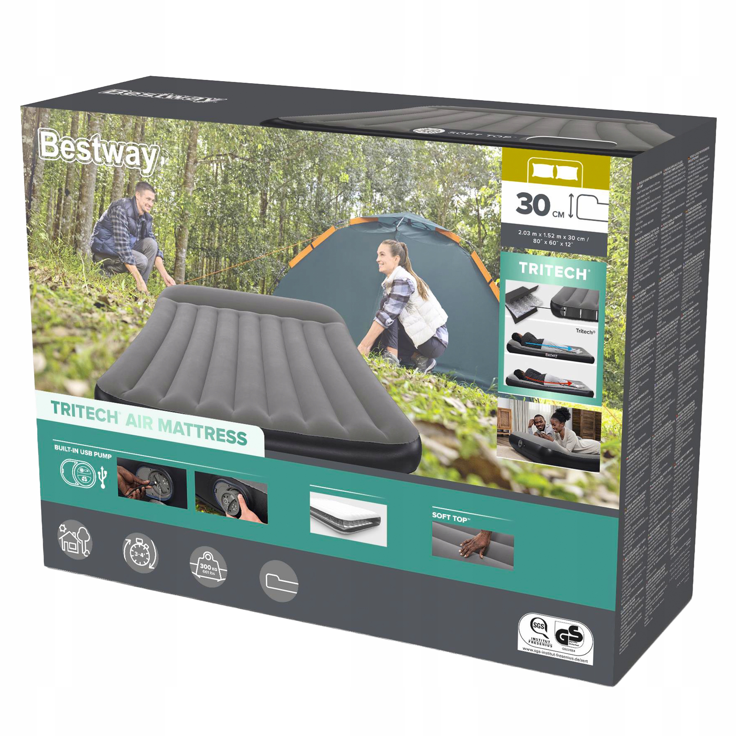 Matrace s elektrickou pumpou Usb 5 V Lůžko na spaní Bestway 671BS