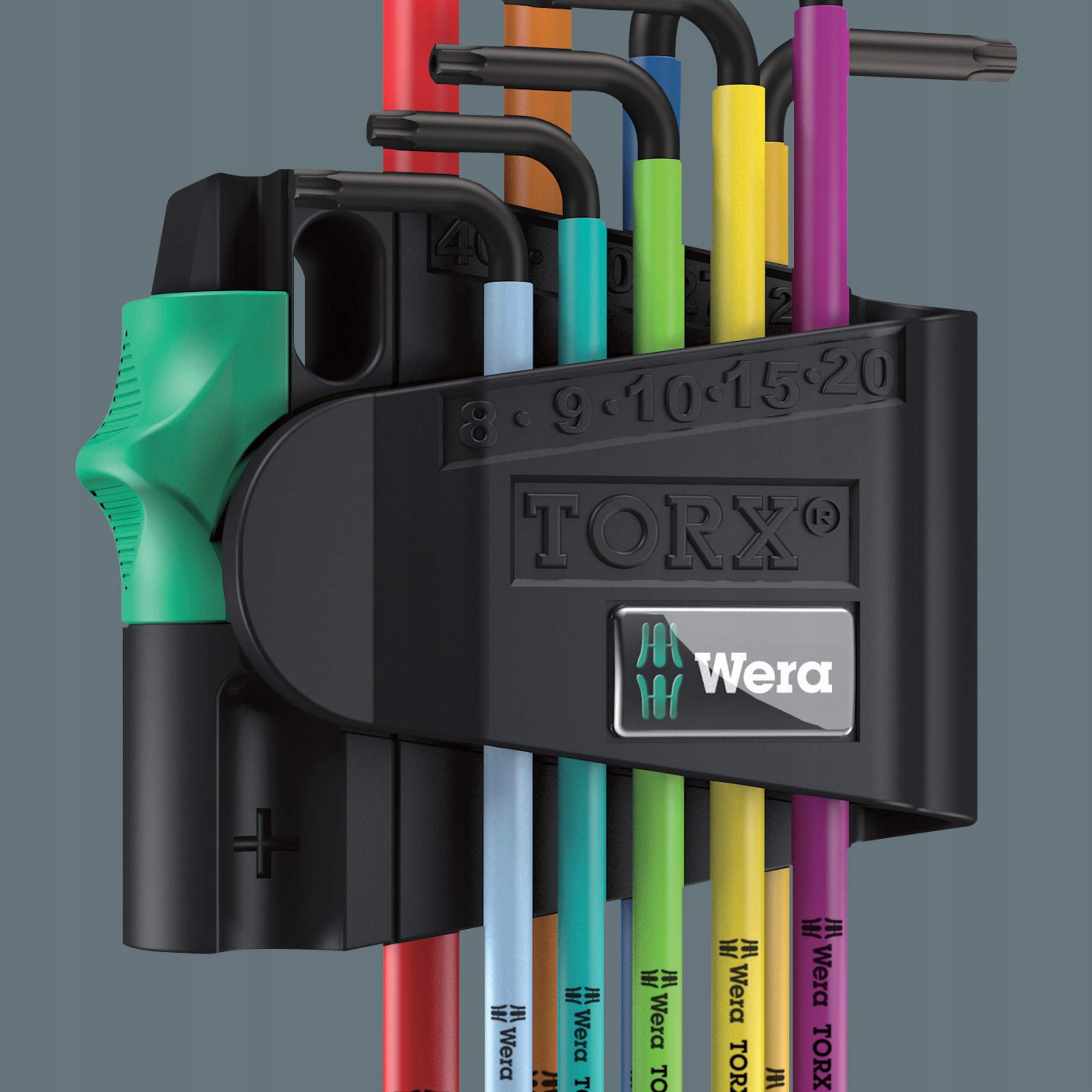 WERA Zestaw Kluczy Kątowych TORX BO 9-częściowy BlackLaser Kolorowy — miniatura 4
