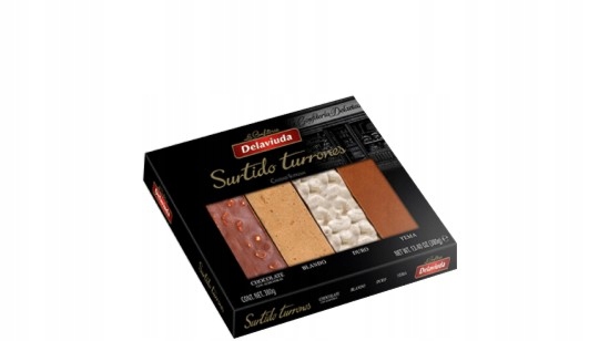 Nugát Surtido 4 Turrones 380g Confitería Delaviuda