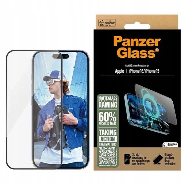 Tvrzené sklo pro iPhone 16 PanzerGlass Gaming Screen Protector