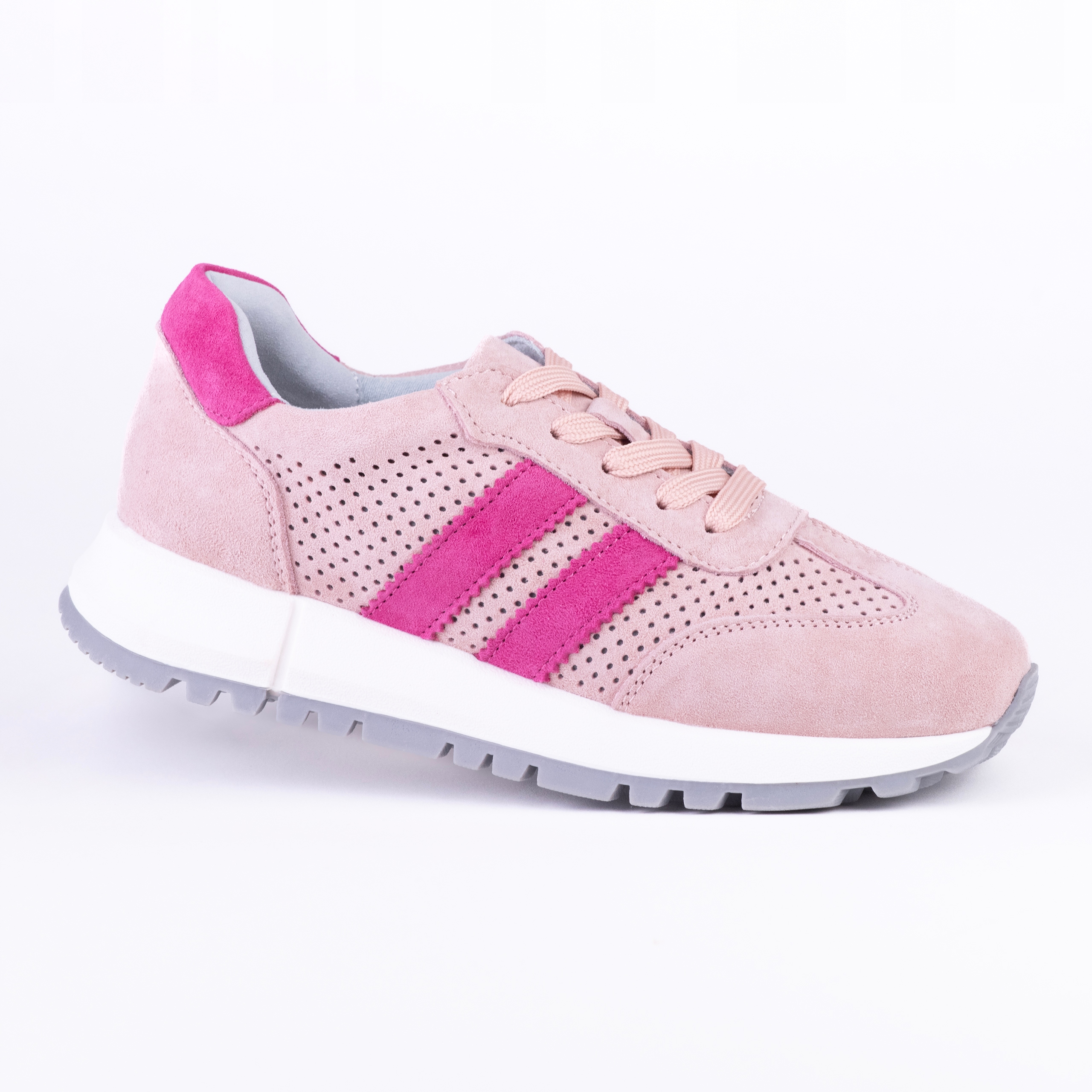 Dámské sportovní kožené tenisky Goodin GD-LX1157 semiš ažurová růžová 40