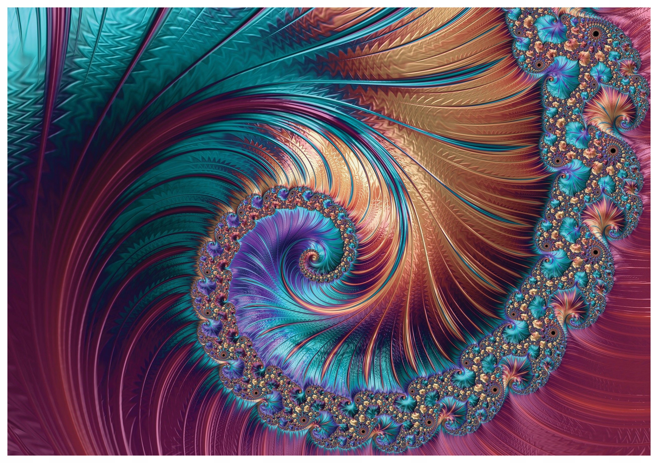 Fototapeta flizelina Fraktal Spirálová symfonie barev hloubka 368x280 lepidlo