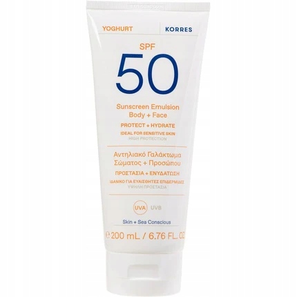 Korres Yoghurt Ochranná emulze na obličej a tělo SPF50 200 ml