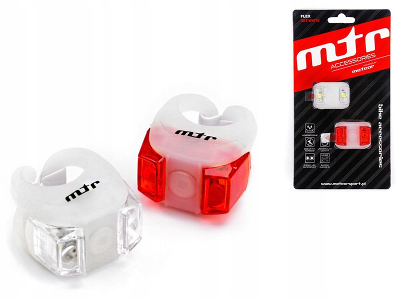 

Zestaw Lampek Rowerowych Do Roweru Przód Tył Led