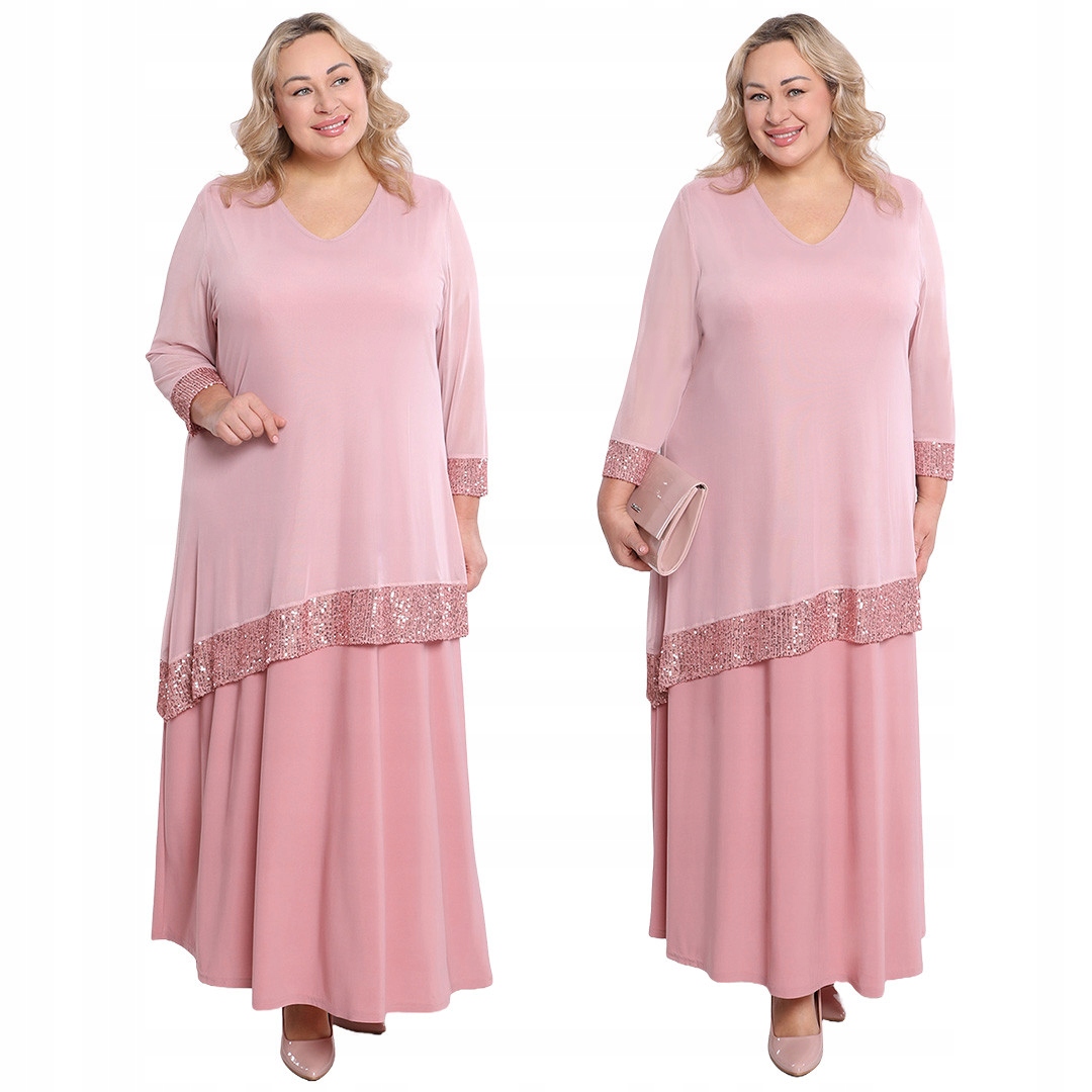 Růžová síťovaná šaty s flitry 52