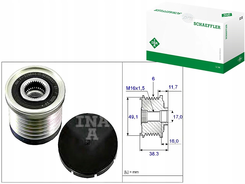 INA535 0030 10 Pásové Kolo Alternátoru Renault Asistent řidiče #33