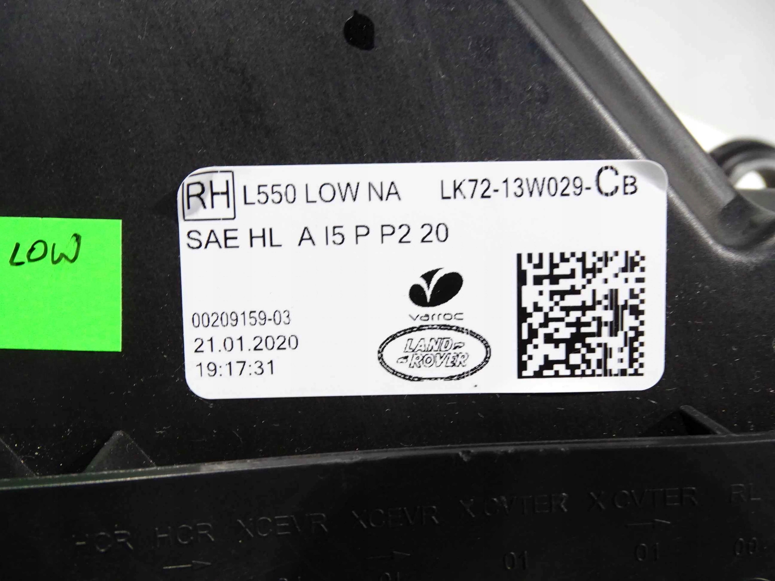 lampa reflektor LED LOW USA DISCOVERY SPORT L550 2019- LK7213W029CB Typ samochodu Samochody osobowe