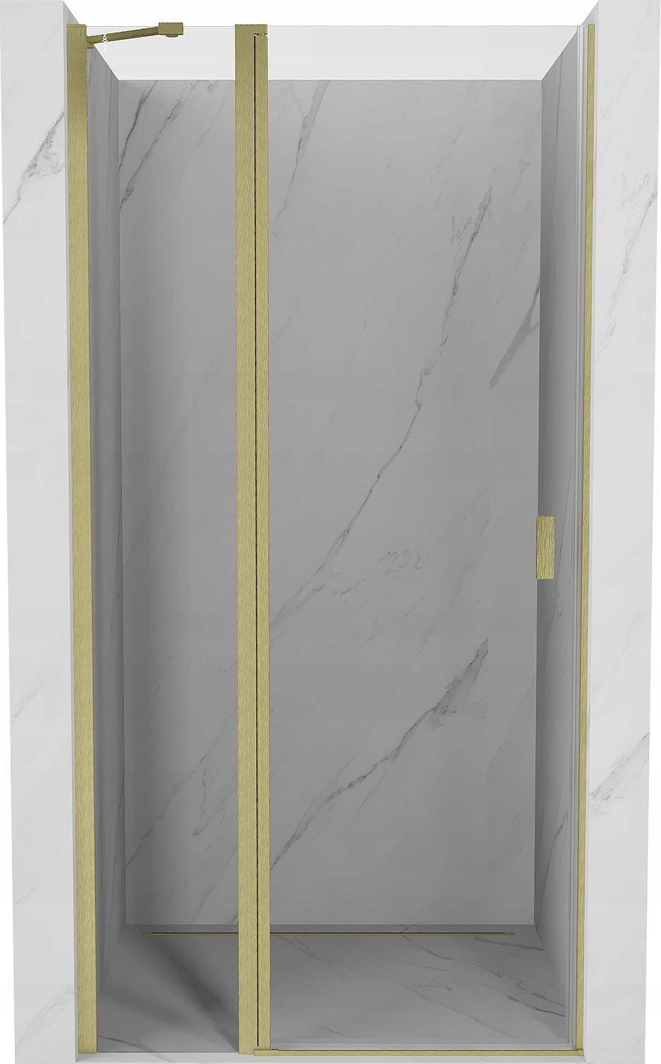 Mexen Mist Drzwi Prysznicowe Uchylne 105 CM Transparent Złote Szczotkowane