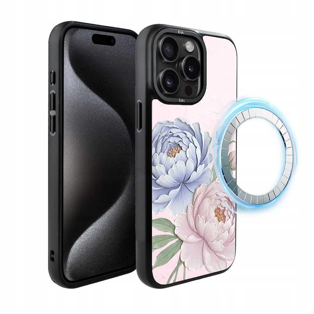 Pouzdro pro iPhone 15 Pro Ibizu DropGuard Matt s MagSafe, pivoňkově růžové