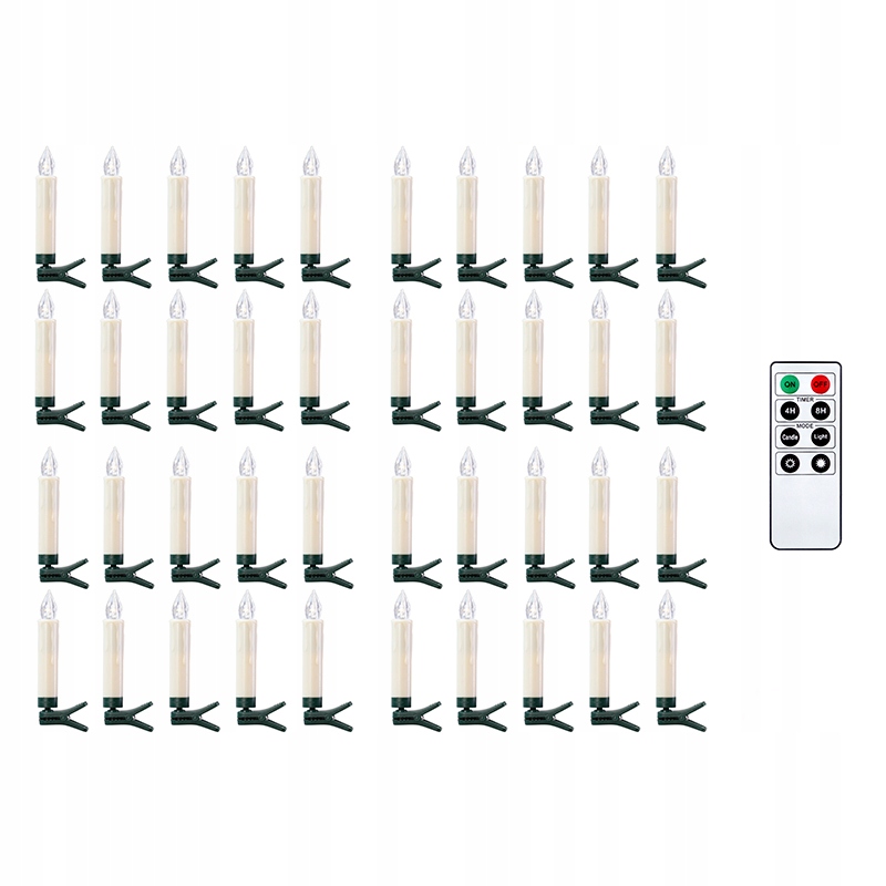 Świeczki LED na choinkę 40 sztuk