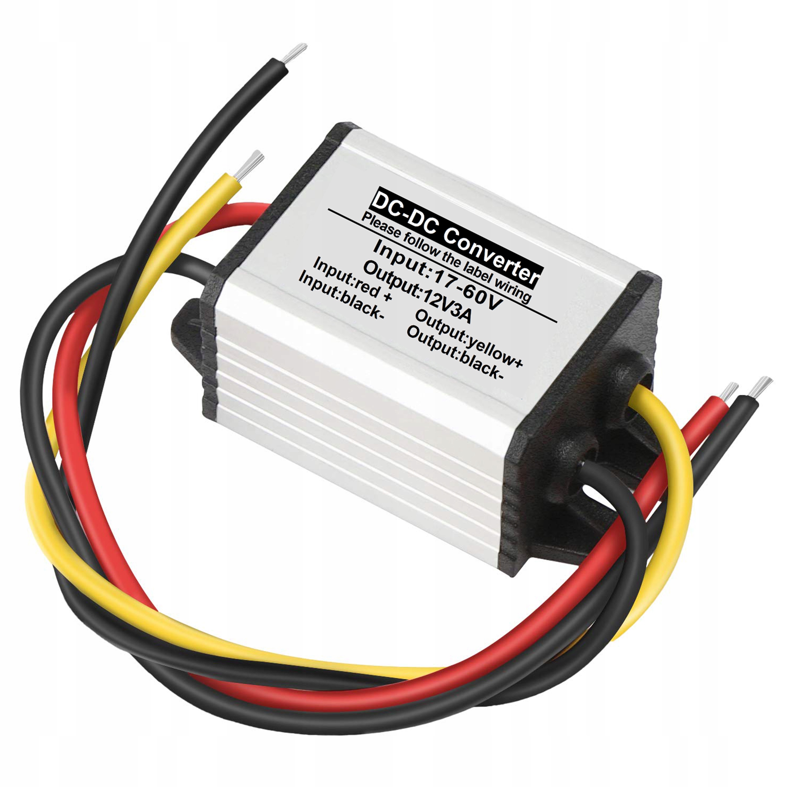 Przetwornica DC-DC 60/48/36/24V Na 12V Wysokowydajny 96% DC17-60V do 12V 3A