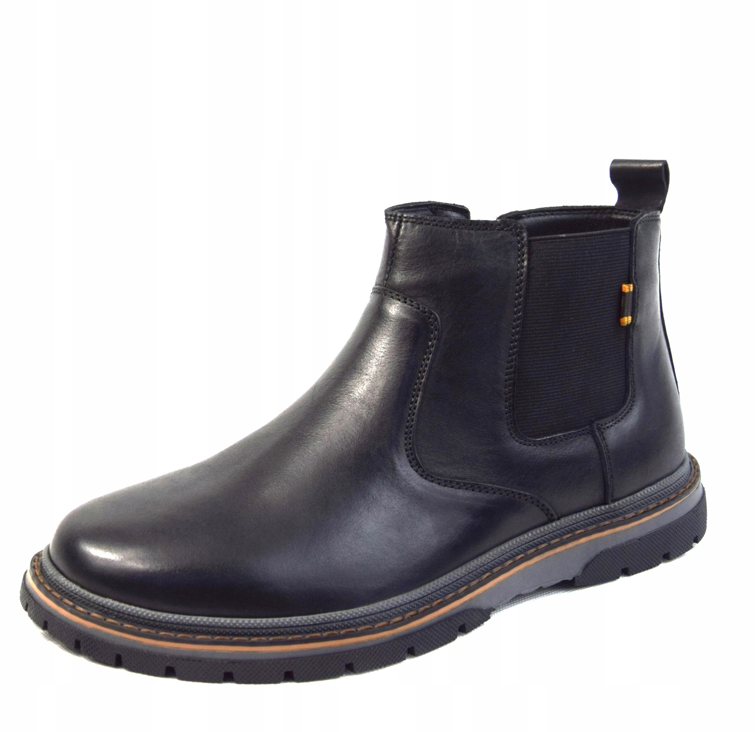 Pánské kožené kotníkové Kotníkové Boty nazouvací značky T.Sokolski vel 41