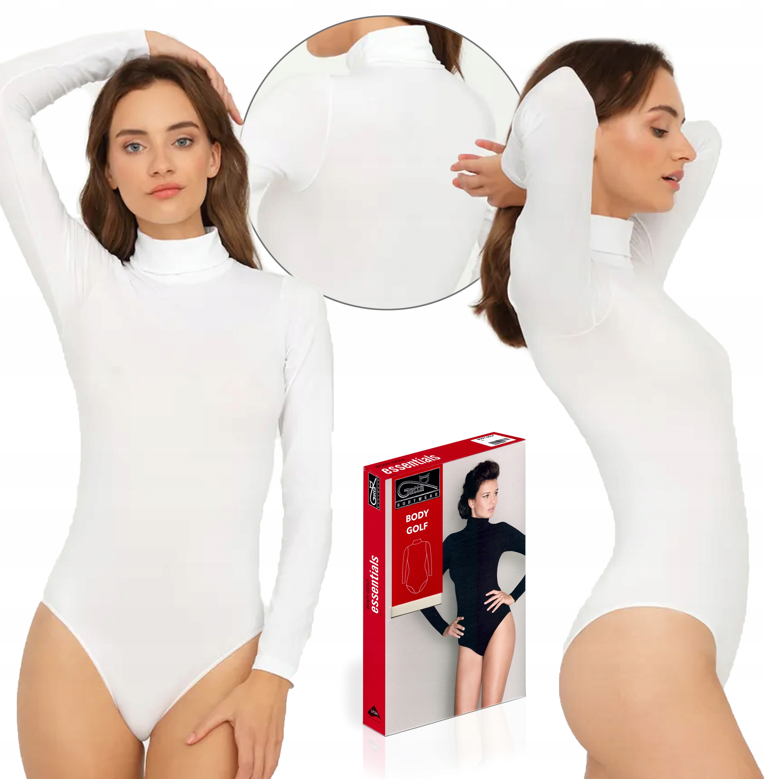 

Gatta bezszwowe Body Golf długi rękaw, biały, XL