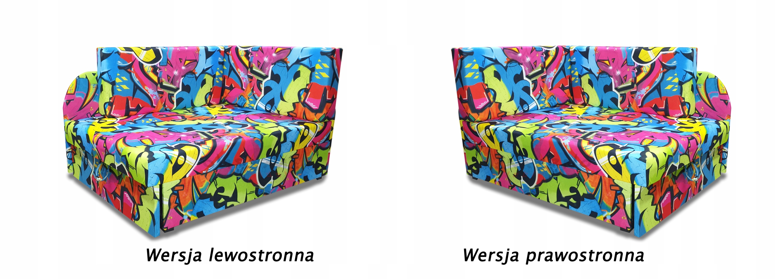 Łóżko narożne dla dziecka, sofka dziecięca KUBUŚ Szerokość mebla 77 cm