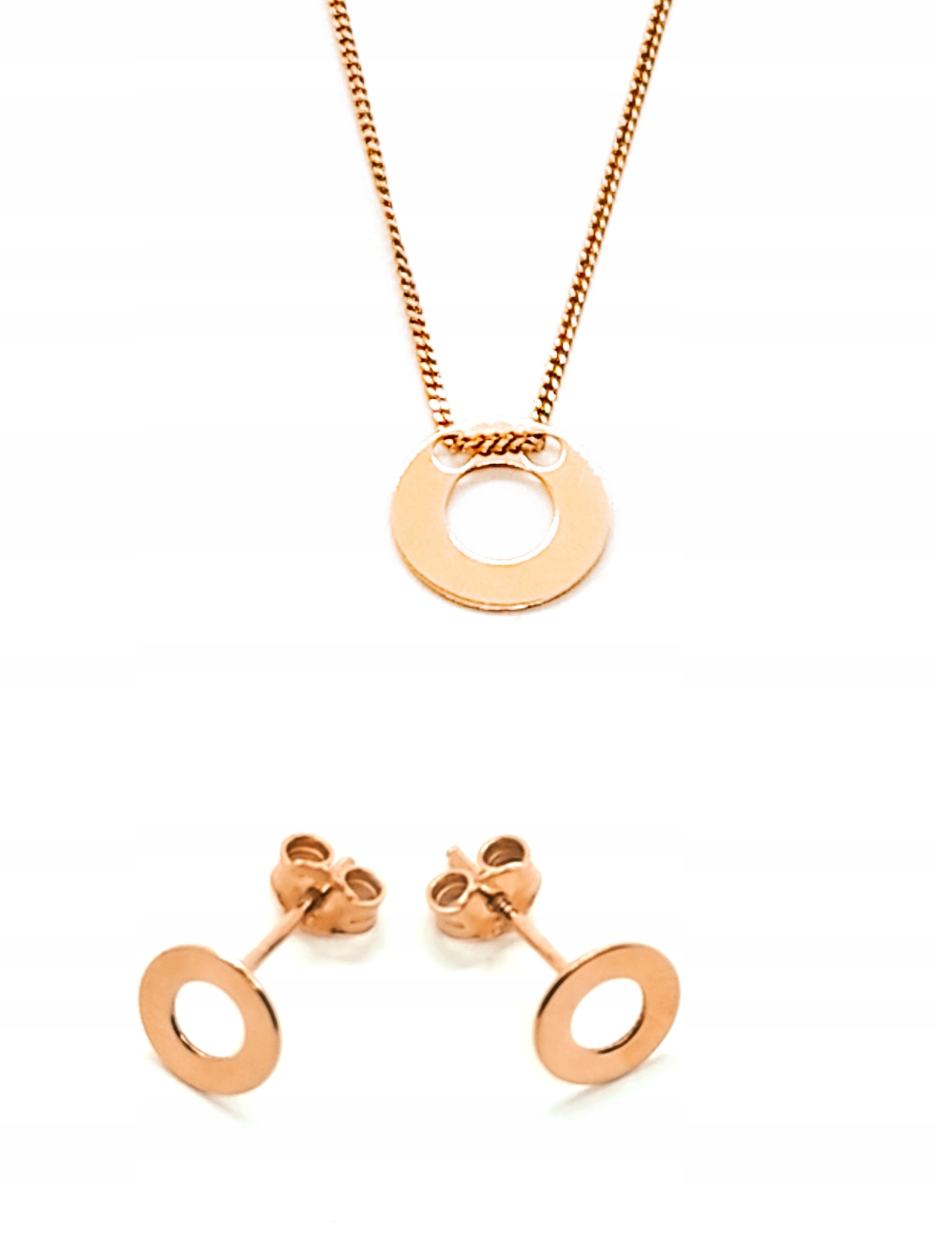 Stříbrný komplet kolečko ring stříbro 925 rosegold