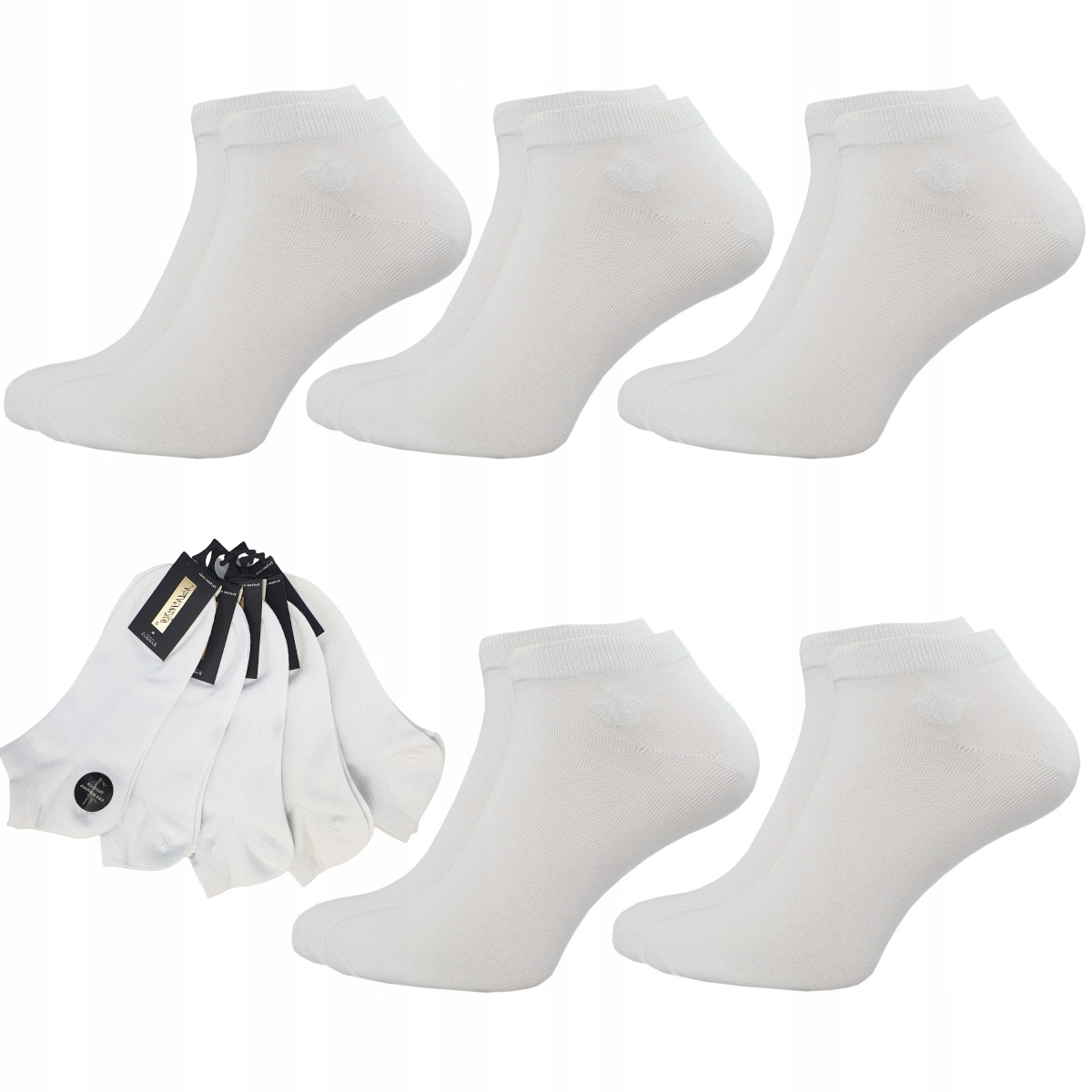 5xSTOPKI BAMBUSOWE MĘSKIE SKARPETY PREMIUM KRÓTKIE