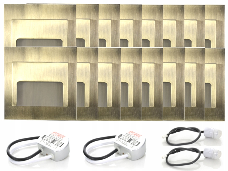 Sada schodišťových svítidel Halogen Led 16x senzory