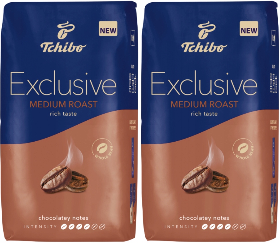 Levně Tchibo Exclusive Medium Roast zrnková káva 2x1000 g