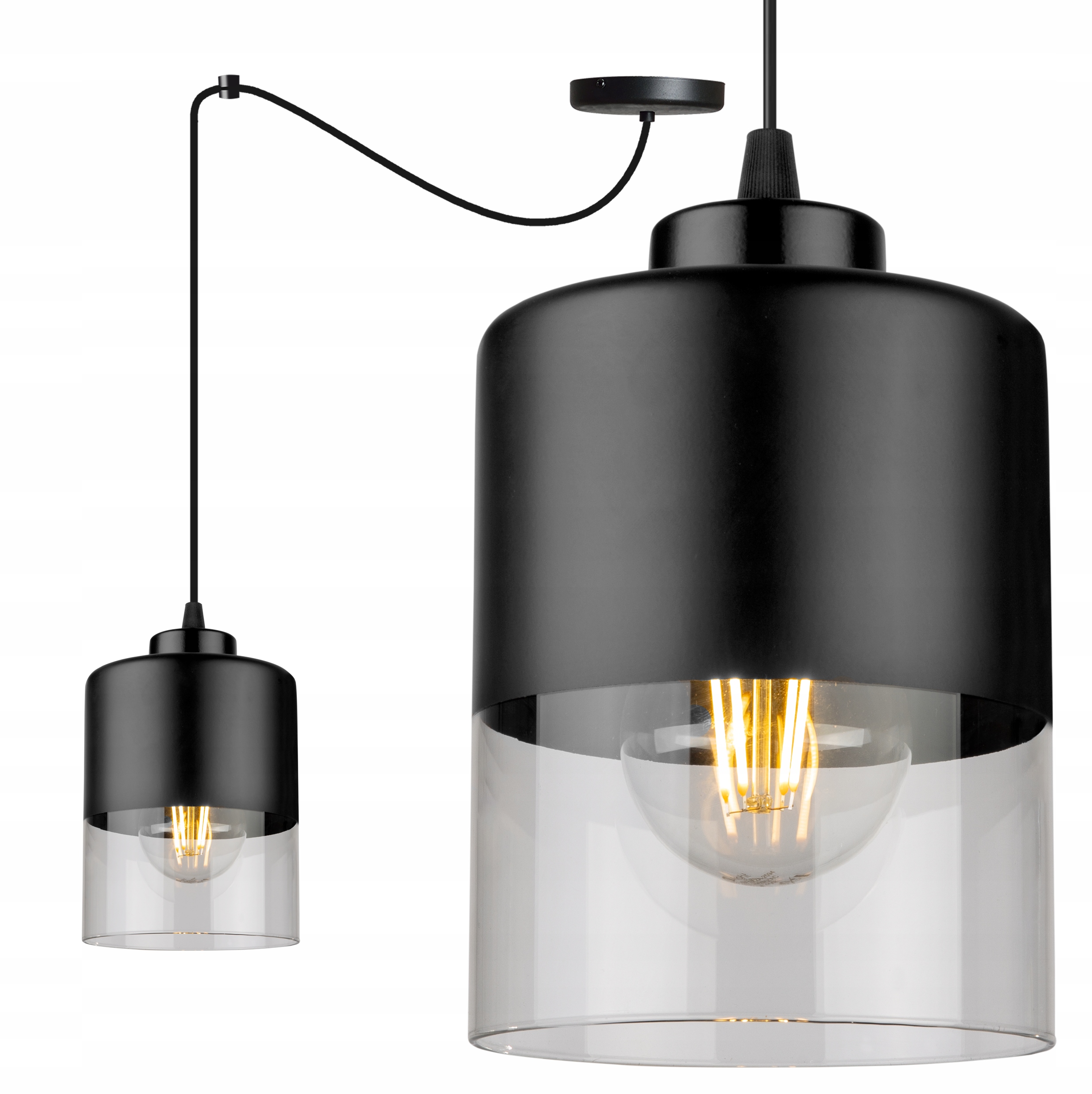 

Nowoczesna Lampa Wisząca Sufitowa Pająk Szklana