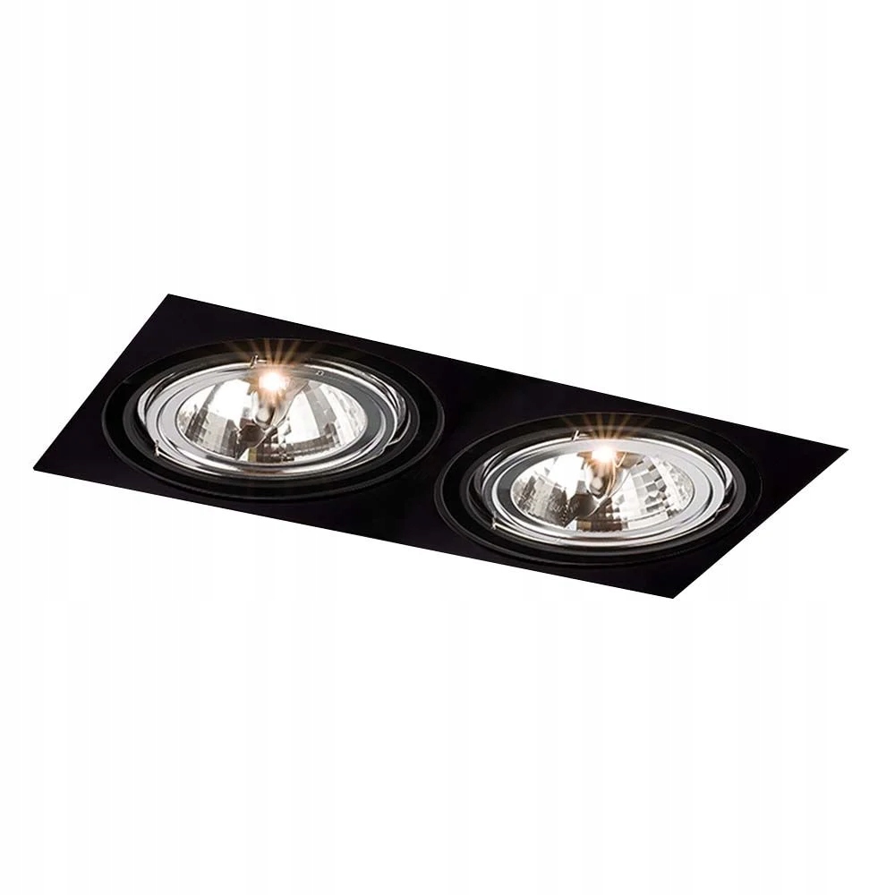 Lampa podomietková nastaviteľná, dvojitá čierna, obdĺžnikové očko Shilo