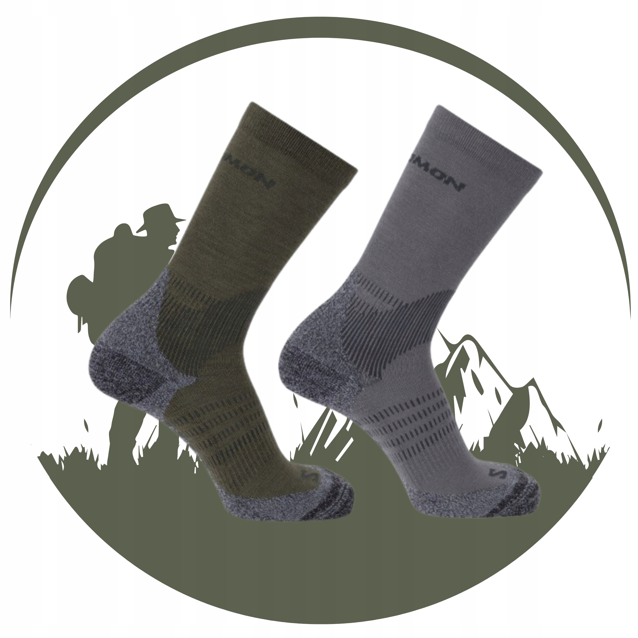 2x Skarpetki trekkingowe Salomon X Ultra Access Crew Wełna Merino 36-38